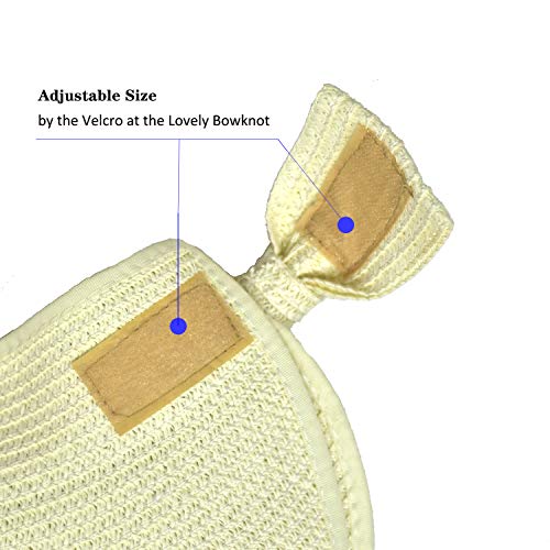 Women Sun Visors Foldable Straw Hats Summer Beach Packable Hat Floppy Wide Brim Cap Deep Style, Adjustable Size - color: White 3