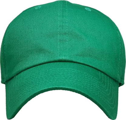 KBETHOS® Classic Washed Cotton Baseball Cap - color: Kelly Green