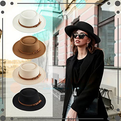 Hercicy Wool Fedora Hat for Women - color: Beige, Khaki, Camel, Black