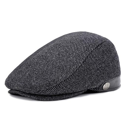 Sumolux Mens Newsboy Hat Flat Cap Gatsby Lvy Irish Hats Driving Cabbie - color: C Grey