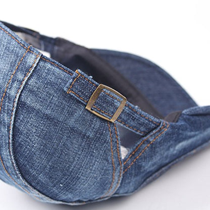 Newsboy Hats Flat Ivy Gatsby Cabbie Driving Denim Berets Cap for Men Women - color: Dark Blue