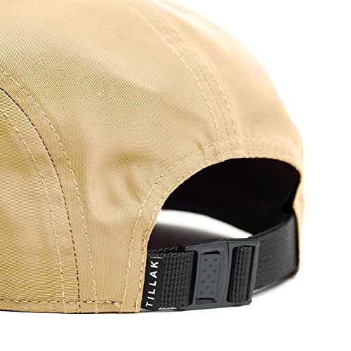 Tillak Wallowa Kodra Hat, Lightweight Oxford Nylon 5 Panel Cap with Snap Closure - color: Sandstone