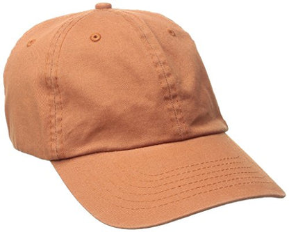 Dorfman Hat Co. Twill Baseball Cap with Pre-Curved Brim - color: Burnt Orange