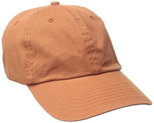 Dorfman Hat Co. Twill Baseball Cap with Pre-Curved Brim - color: Burnt Orange