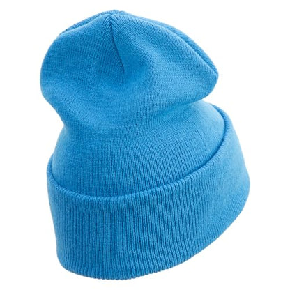 e4Hats.com 12 inch Cuffed Knit Long Beanie - color: Carolina Blue