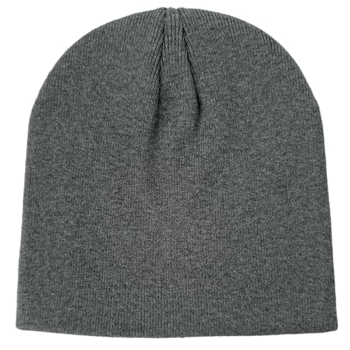 vidsel 100% Cotton Beanie Hat for Men Women, Soft Cuffless Knit Skull Cap - color: 1pc-dark Grey