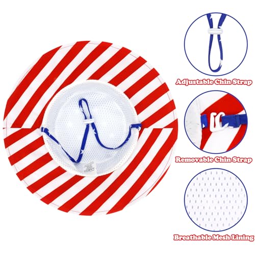 Sarfel Baby Sun Hat Summer Baby Boy Hats UPF 50+ Sun Protection Toddler Hat Bucket for Baby Girl Adjustable Kid Cap - color: American Flag, size: 0-6 Months