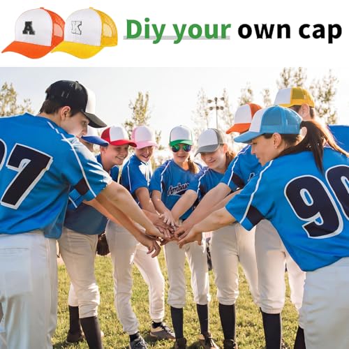 Suhine 24 Pcs Blank Trucker Hat Bulk,Unisex Baseball Cap - color: Multicolor 2
