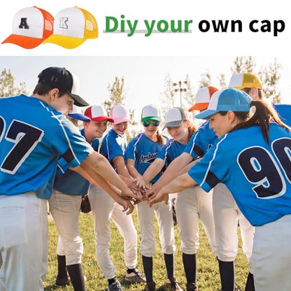 Suhine 24 Pcs Blank Trucker Hat Bulk,Unisex Baseball Cap - color: Multicolor 2
