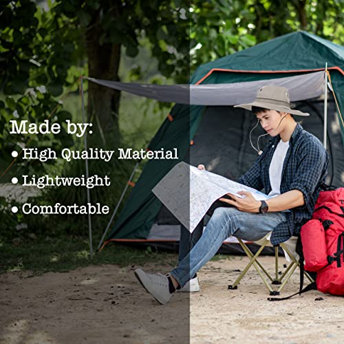 BaHoki Essentials Military Style Bucket Hat - Camo Outdoor Hat with Adjustable Strap - Wide Brim Safari Hat - style: Khaki