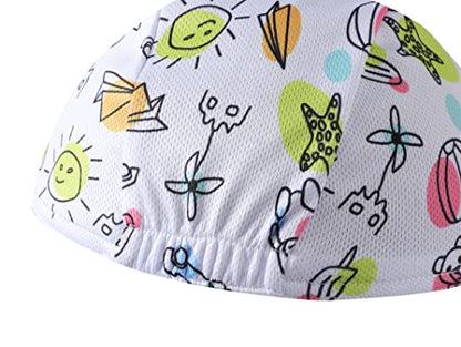 Black Cycling Cap - Polyester Funny Cycling Hat-Under Helmet - Cycling Helmet Liner Breathable&Sweat Uptake - color: White 1
