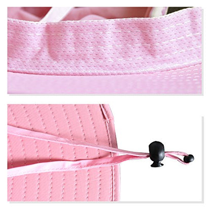 YR.Lover.Outdoor Boonie Men and Women's Hat Sun Protection Waterproof Cap for Safari Fishing Hunting Bucket Hat - color: Pink