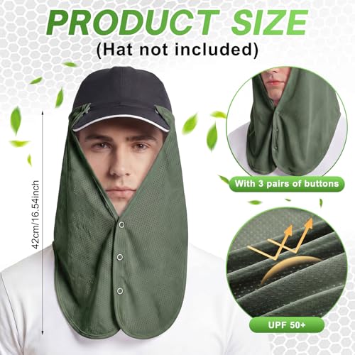 Geyoga 3Pcs UV Sun Protection Neck Drape - color: Light Gray, Dark Gray, Army Green