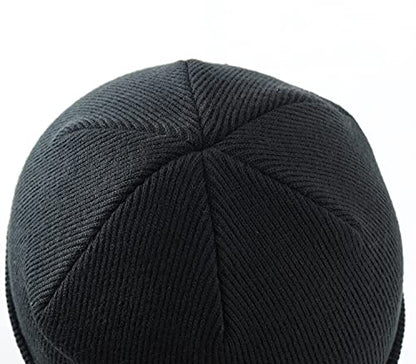 Home Prefer Mens Winter Hats Acrylic Knit Cuff Beanie Cap Warm Womens Beanie Hat - color: Black