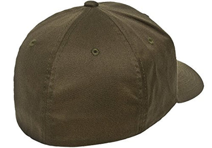 Flexfit Wooly Combed Twill Cap 6277 - color: Olive, size: Large-X-Large