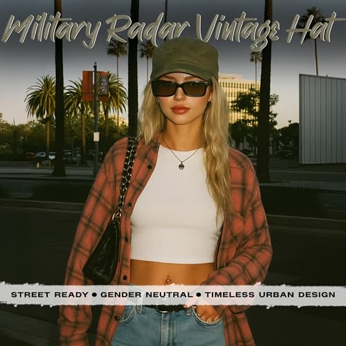 Funky Junque Vintage Newsboy Cap, Women's Cadet Cabbie Hat - color: 2 Pack: Distressed Olive & Camel