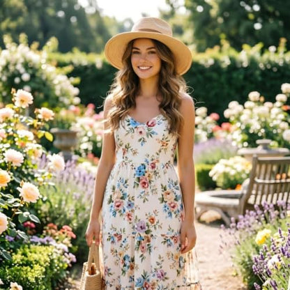 DRESHOW Women Straw Panama Hat Travel Fedora Beach Sun Hat Summer Wide Brim Straw Roll up Hats UPF 50+ - color: Fedora Hat: Khaki (Brown Ribbon)