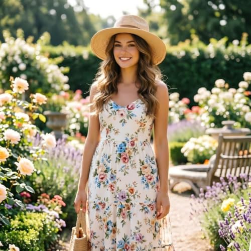 DRESHOW Women Straw Panama Hat Travel Fedora Beach Sun Hat Summer Wide Brim Straw Roll up Hats UPF 50+ - color: Fedora Hat: Khaki (Brown Ribbon)