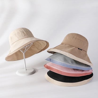 Womens Sun Hats with UV Protection Wide Brim Summer Beach Hat Upf50+ Foldable Travel - color: Black