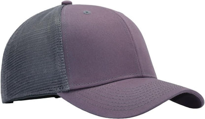 Mens Mesh Snapback Trucker Hat Baseball Cap, Fits OSFM&XXL Head - color: Dark Grey, size: Medium-Large