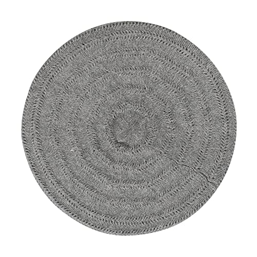 ZLYC Women French Beret Hat Reversible Solid Color Knit Warm Artist Cap - color: Knit Gray