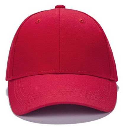 Edoneery Kids Baseball Hat, Adjustable Cotton Cap - color: Red, style: 3-8 Years
