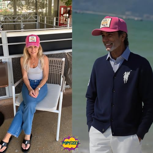 Popfizzy Funny Hats for Men and Women, Fun Adult Baseball Cap, Funny Birthday Gifts for Women and Men, Cool Dad Hat Gift Idea - color: Talk Birdie to Me (Red)