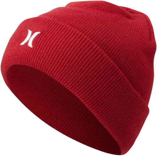 Hurley Mens Icon Knit Cuffed Beanie - color: Red