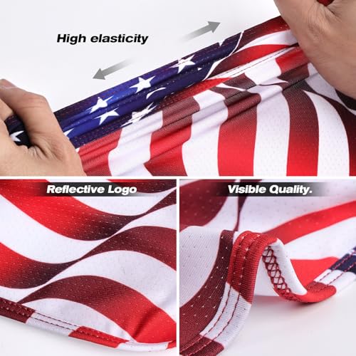 YANIKY Bandanas Skull Caps for Men, Do Rag Women Breathable Helmet Liner - color: Flag