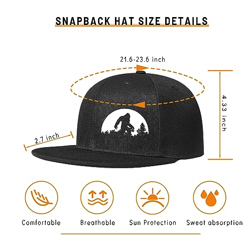 Chef Hat Flat Bill Hats for Men Funny Double Knives Kitchen Adjustable Baseball Cap Snapback Hat for Women - color: Big Foot
