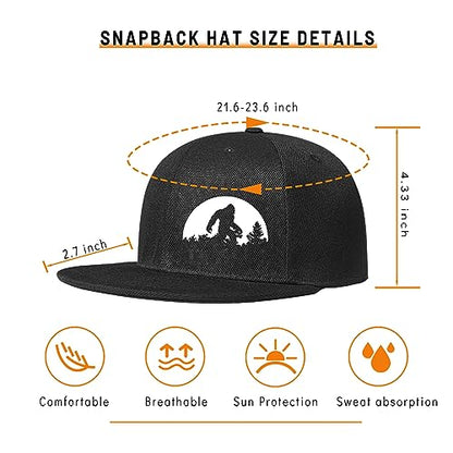 Chef Hat Flat Bill Hats for Men Funny Double Knives Kitchen Adjustable Baseball Cap Snapback Hat for Women - color: Big Foot