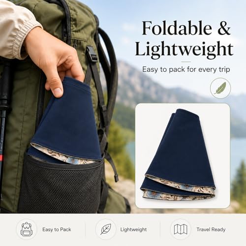HUAMULAN Wide Brim Women Summer Sun Floppy Hat Reversible Beach Bucket Hat - color: M2320-navy