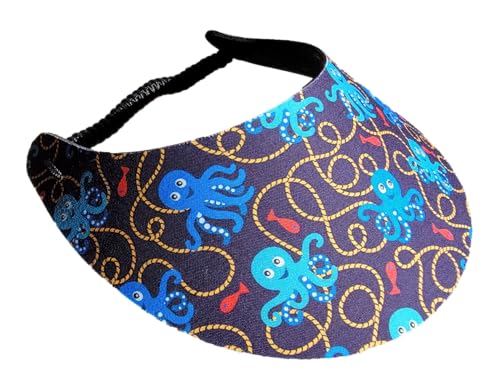 Women's Beautiful Designs Lightweight Packable Foam Visor for Sun Protection and Outdoor Activities - color: Oceans 85