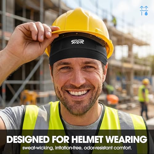 QINGLONGLIN Breathable Mesh Skull Cap Sweat Control HelmetLiner 2-Pack - color: Black + Black