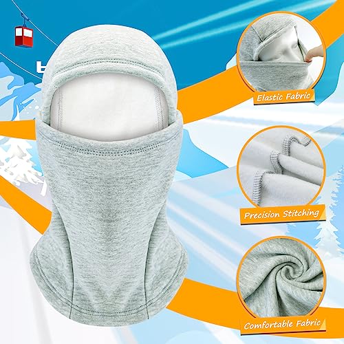 BAVST Toddler Boys Winter Balaclava Hat Windproof Kids Warm Ski Full Face Cover Baby Girls Cold Weather Snow Hat - color: A-light Grey, size: 2-8 Years