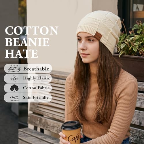 HandZest Relaxed-Fit Knit Beanie: Lightweight, Breathable for Spring & Fall. Soft, Stretchy. One Size Fits Most - color: Black