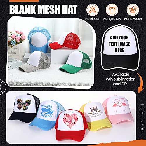 Tarpop 10 Pcs Sublimation Blank Trucker Hats Bulk - color: Multicolor