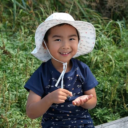 JAN & JUL Adjustable Cotton Floppy Sun Hat with 50+ UPF Protection for Boys - color: Dachshund, size: 5-12 Years