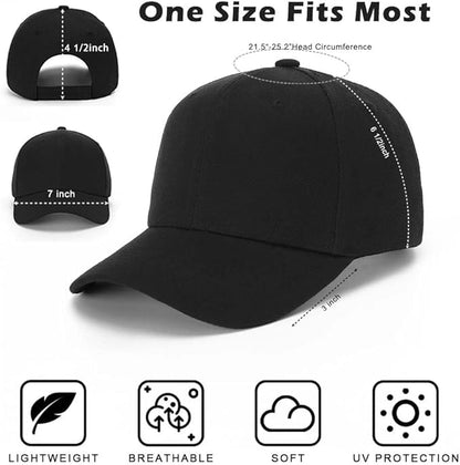 ZH Plain Adjustable Baseball Cap - Lot of 12 Unisex Blank Design Caps - color: Aa314