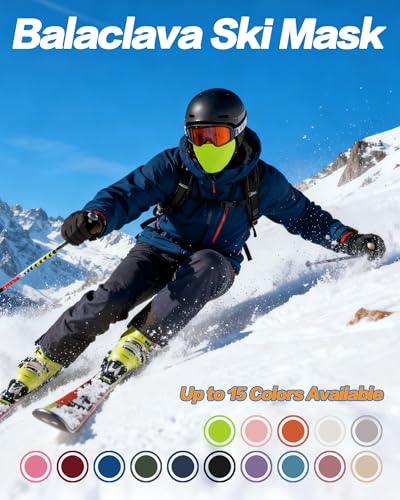 Winter Balaclava Ski Mask Warm and Fleece Full Face Cover for Men Women Cold Weather Skiing Motorcycle Neck Warmer - color: Army Green