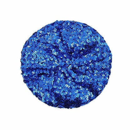 JUMISEE Sparkly Sequin Berets for Women Girls Fashion Beanie Hat Costume Accessories for Festival Party Dance - color: Blue