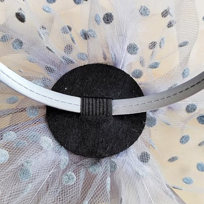 JUNBESTN Fascinators Hat Tea Party Headwear for Women Flower Mesh Feathers Headband - color: Grey