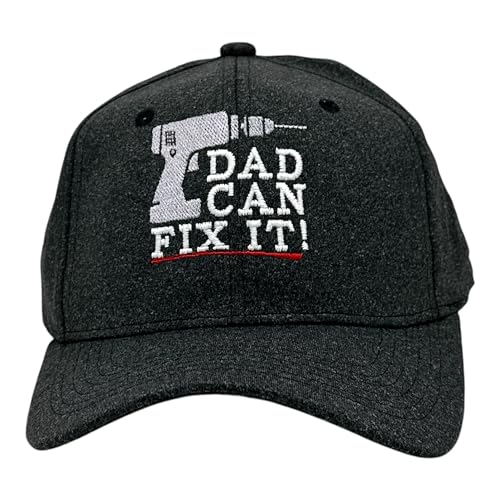 Cool Dad Hats with Funny Sayings Graphic Caps for Dads and Father's Day - color: Black - Dad Can Fix It