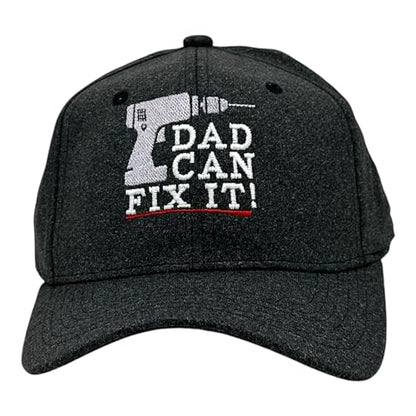Cool Dad Hats with Funny Sayings Graphic Caps for Dads and Father's Day - color: Black - Dad Can Fix It