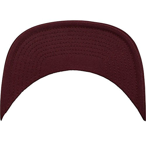 Flexfit Two-Tone Stretch Mesh Fitted Cap Hat - color: Maroon, size: Small-Medium, style: Flexfit Flat Visor