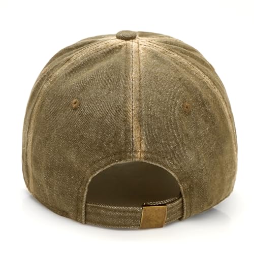Baseball Cap for Women Men Classic Strapback Hats Adjustable Sun Hat - color: Khaki