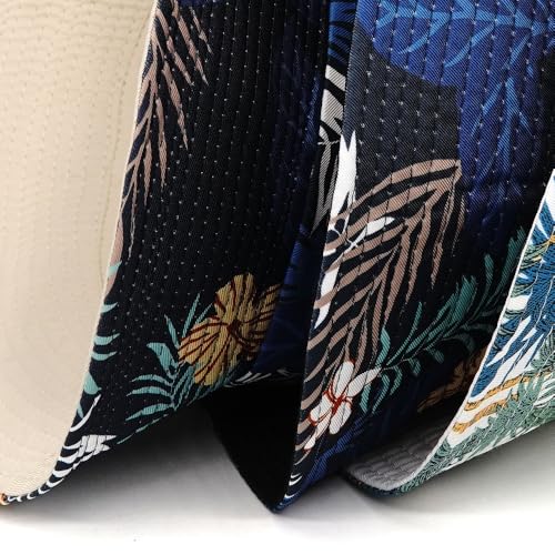 Quanhaigou Bucket Hats Unisex Summer Travel Beach Fisherman Cap for Men Women Teens - color: Coconut Palm