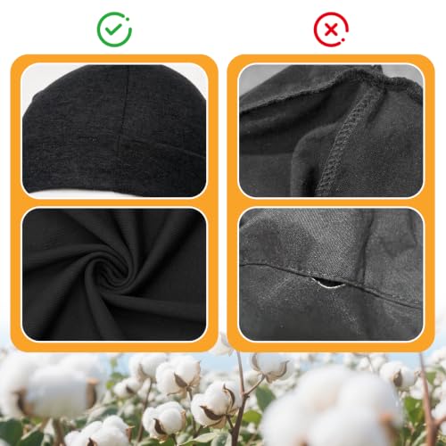 Cotton Skull Caps for Men Women Breathable Night Cap Beanie Sleep Hats
