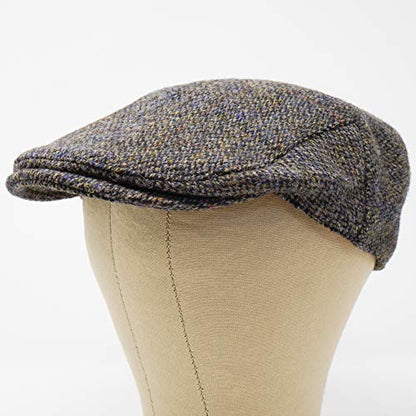 Nevis Flat Cap - 100% Handwoven Wool – Harris Tweed – Water Resistant - color: Partridge Brown, size: 7 3/4