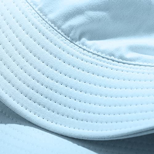 Unisex Bucket Hat Beach Sun Hat Aesthetic Fishing Hat for Men Women Teens, Reversible Double-Side-Wear - color: Light Blue